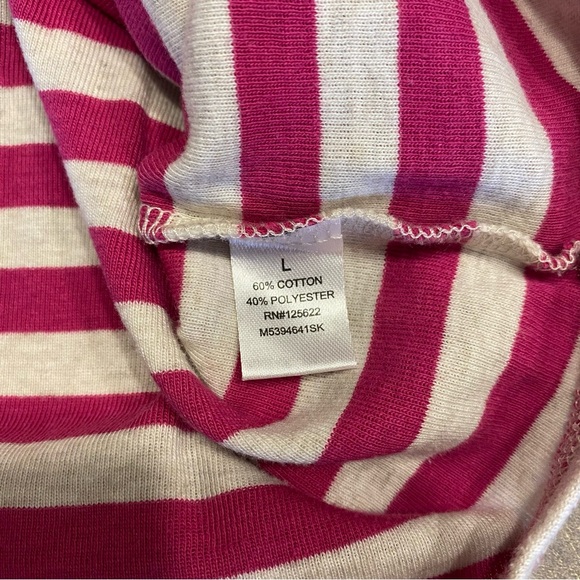Silverwear striped pink top with fun shoulder buttons size large - Picture 4 of 6